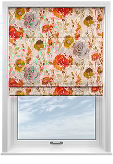 Harper, Burnt Orange - Twist&Fit Roman Blind